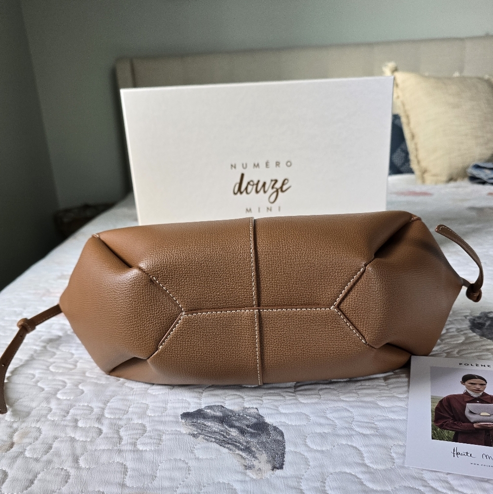 Cyme Mini | Douze Mini Edition Textured Camel Handbag - Picture 11 of 16